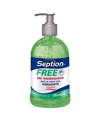 Gel Higienizador para Mãos Seption-Free Hortelã 500 ml, Fior